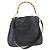 Borsa a mano in pelle Gucci Bamboo 2 in 1 Nero Oro 001 3444 1577 Auth 166674