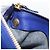 Céline Borsa a Spalla Trio Grande in Pelle Blu Oro Auth 165038 D'oro - vista 12