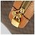 Céline Borsa Boston in tela Macadam CELINE in pelle PVC marrone oro Auth mr1958 D'oro - vista 19