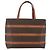 Céline Borsa a mano in tela Macadam CELINE in pelle PVC marrone oro Auth 170455 D'oro - vista 13