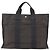 Hermès HERMES Borsa a Mano Her Line Tote MM in Tela Grigia Auth 163451 Marrone - vista 13