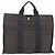 Hermès HERMES Borsa a Mano Her Line Tote MM in Tela Grigia Auth 163451 Marrone - vista 2