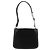 Borsa a Spalla Gancini in Pelle Scamosciata Nera e Oro Salvatore Ferragamo Auth 149888V Nero D'oro - vista 2