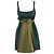 Prada Grüne Mini-Kleid Mit Kontrastierendem Falteneinsatz