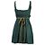 Prada Grüne Mini-Kleid Mit Kontrastierendem Falteneinsatz - Ansicht 2