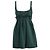 Prada Grüne Mini-Kleid Mit Kontrastierendem Falteneinsatz - Ansicht 3
