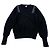 Vintage Jean Paul Gaultier V-Ausschnitt Wollpullover Schwarz 38/M
