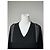 Vintage Jean Paul Gaultier V-Ausschnitt Wollpullover Schwarz 38/M - Ansicht 11