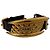 Chanel Boxing Plate Gürtel Schwarz Leder Gold Gold hardware