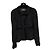 Chanel Jacke aus schwarzer Wolle mit Seidenfutter