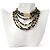 Timeless Collana dichiarativa extra lunga in specchio nero e oro 4 CC a 3 fili Chanel 16S D'oro Gold hardware - vista 3