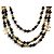 Timeless Collana dichiarativa extra lunga in specchio nero e oro 4 CC a 3 fili Chanel 16S D'oro Gold hardware - vista 4