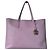Borsa tote Roberto Cavalli in pelle grana lavanda Rosa Porpora