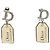 Orecchini in cristallo di strass argento e beige Christian Dior Couture