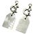 Orecchini in cristallo di strass argento e beige Christian Dior Couture - vista 10