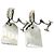 Orecchini in cristallo di strass argento e beige Christian Dior Couture - vista 11