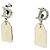Orecchini in cristallo di strass argento e beige Christian Dior Couture - vista 2
