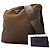 Borsa a tracolla piccola in nylon tessuto logo marrone Prada