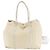 Borsa a spalla in nylon beige crema e pelle di vitello Prada - vista 2