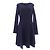 Timeless Chanel Seiden-Kaschmir-Kleid Blau Marineblau
