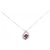 Autre Marque Collana in oro bianco Au750 con granato e diamanti Argento
