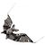Autre Marque Collana Bat in Diamanti Au750 Nero Bianco - vista 3