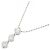 Autre Marque Collana con diamanti a tre pietre in oro bianco Au750 Argento - vista 3