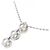 Autre Marque Collana con diamanti a tre pietre in oro bianco Au750 Argento - vista 4