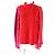 Langarm-Strickbluse aus Wolle und Polyester Sacai 21-05830 Pink Rot