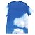 Camiseta de algodón con estampado de nubes Louis Vuitton Azul - vista 4