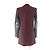 Leder-Schafwoll-Polyesterjacke Versus Versace Braun Schwarz Bordeaux - Ansicht 3