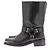 The Kooples Bottes noires à sangles en cuir - view 3
