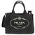 Tote Damen Schulter- und Tragetasche aus Canvas Prada Canapa S Größe 1BG439 Schwarz