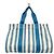 Hermès Cannes MM Baumwoll-Canvas Tote Bag Weiß Blau
