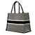 Book Tote Borsa Tote Dior Nera Media in Tela Houndstooth Ricamata Nero - vista 2