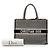 Book Tote Borsa Tote Dior Nera Media in Tela Houndstooth Ricamata Nero - vista 8