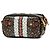Borsa a tracolla in E-Canvas a strisce con monogramma TB marrone di Burberry - vista 2