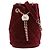 Chanel Rote Mini-Velours-Kristall-Perlen-Bucket-Bag Bordeaux