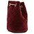 Chanel Rote Mini-Velours-Kristall-Perlen-Bucket-Bag Bordeaux - Ansicht 2