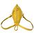 Zaino in pelle con logo Anagram Loewe in giallo - vista 4