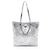 Gabrielle Große Einkaufstasche Club Monaco aus metallischem Lammleder von Chanel Silber