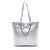 Gabrielle Große Einkaufstasche Club Monaco aus metallischem Lammleder von Chanel Silber - Ansicht 3