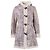 Abrigo largo de shearling para mujeres de Prada con capucha - '00s Castaño Beige