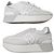 Liu.Jo Leder und Mesh Sneaker Weiß Grau Silber Beige Aus weiß