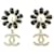 Orecchini a perno Chanel AB9655 Nero Bianco D'oro  - vista 1