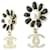 Orecchini a perno Chanel AB9655 Nero Bianco D'oro  - vista 2