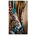Autre Marque Vestido de algodón con estampado floral y rayas Castaño Blanco Azul Multicolor Verde - vista 13