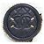 Wallet On Chain Chanel Clutch Rotondo in Filigrana con Catena Nero