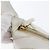 Borsa a Spalla CHANEL COCO Mark in Pelle Caviar Bianco Oro CC Auth 168141SAV D'oro - vista 16