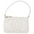 Borsa a Spalla CHANEL COCO Mark in Pelle Caviar Bianco Oro CC Auth 168141SAV D'oro - vista 2